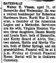 Obituary of Walter E. VINSON